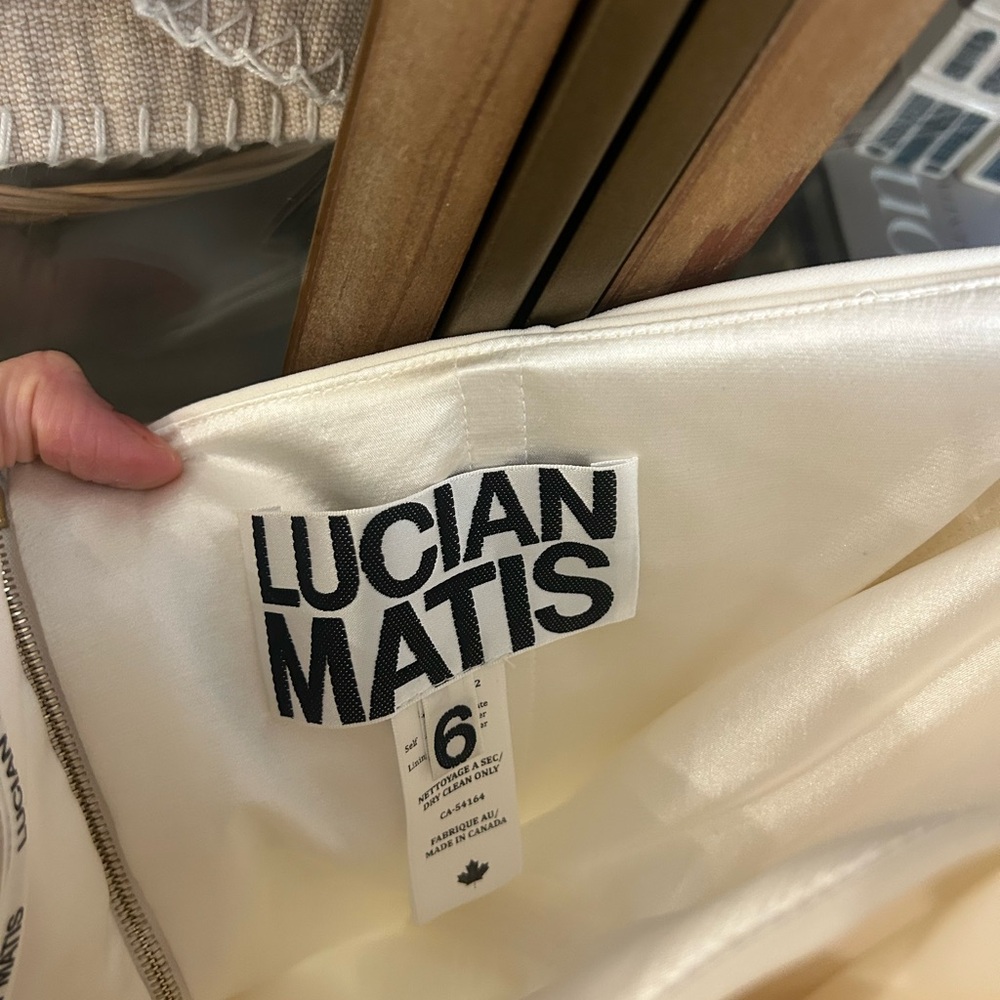 Lucian Matis Cream Bow Dress - Picture 4 of 11